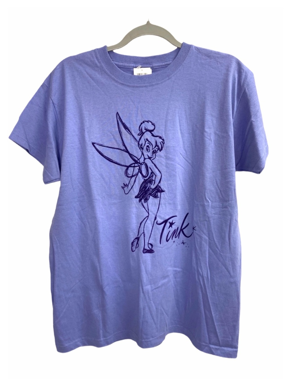 Vintage Disney Tinker Bell Lavender Blue Graphic Tee Size XXL